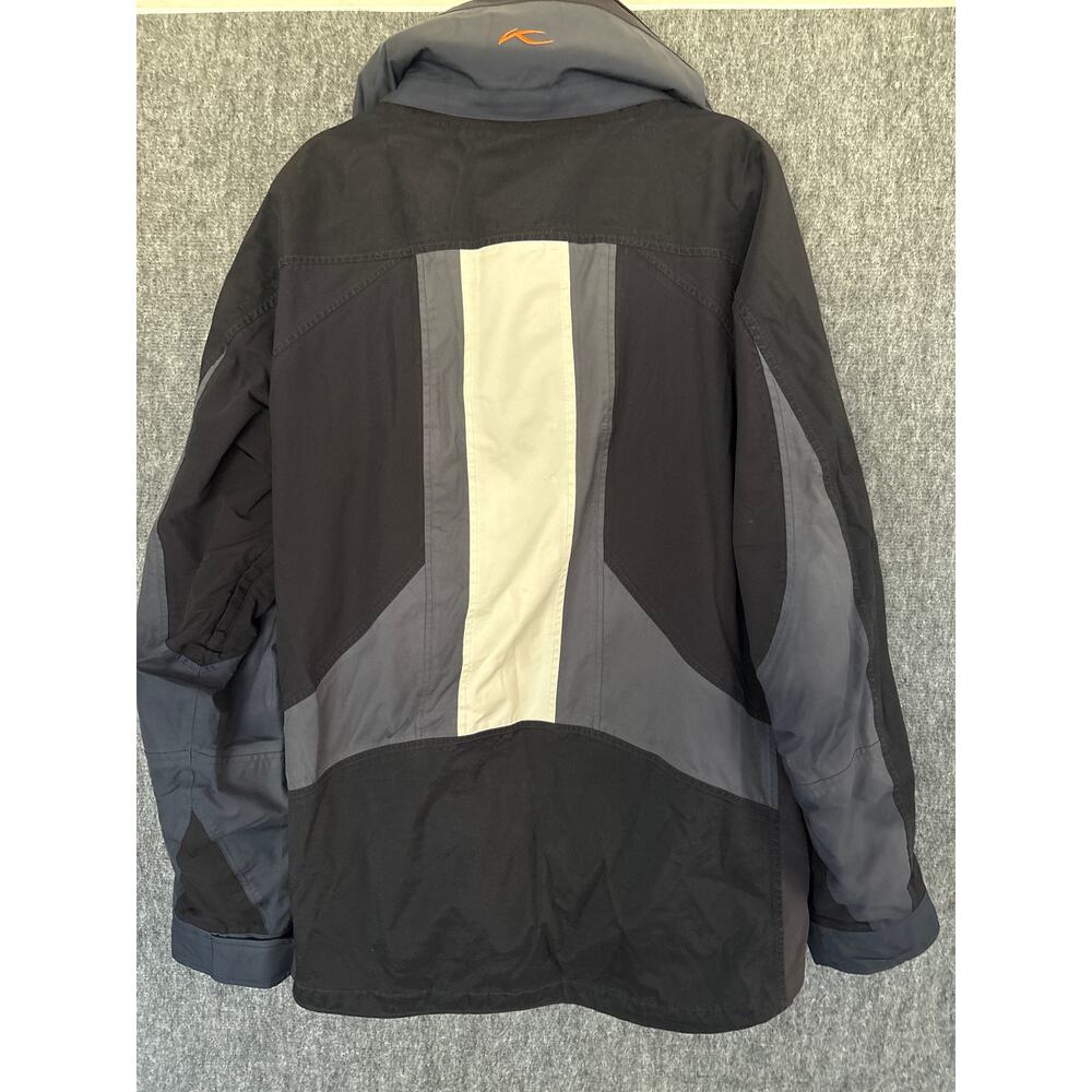 Kjus Vintage Ski Outdoor Hooded SympaTex Mens Jacket Gray/Black/Orange Size XL - Picture 8 of 8
